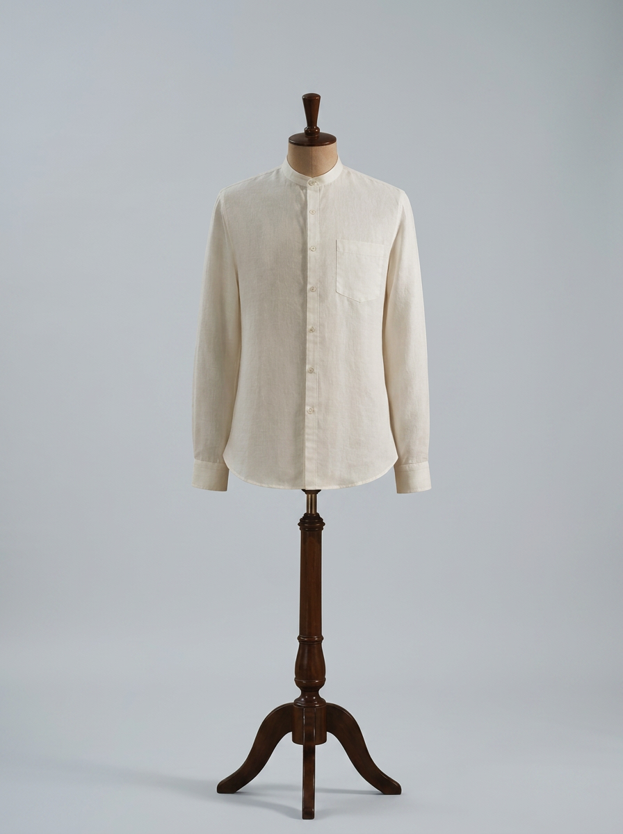 The Linen Shirt — Pure flax · mandarin collar