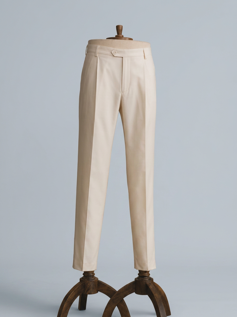 The Ivory Trouser — Giza cotton · tailored fit