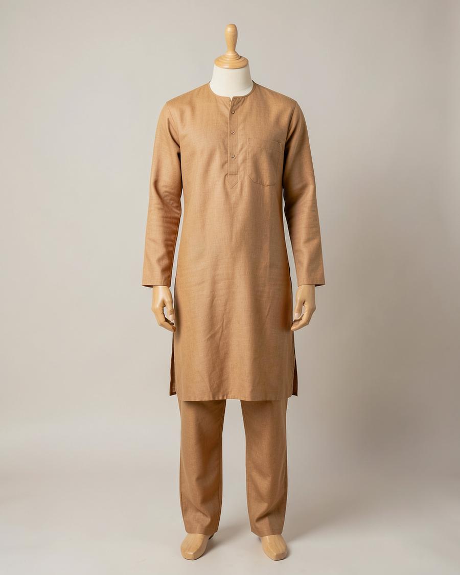 The Camel Khadi Set — Handspun khadi · kurta & pyjama