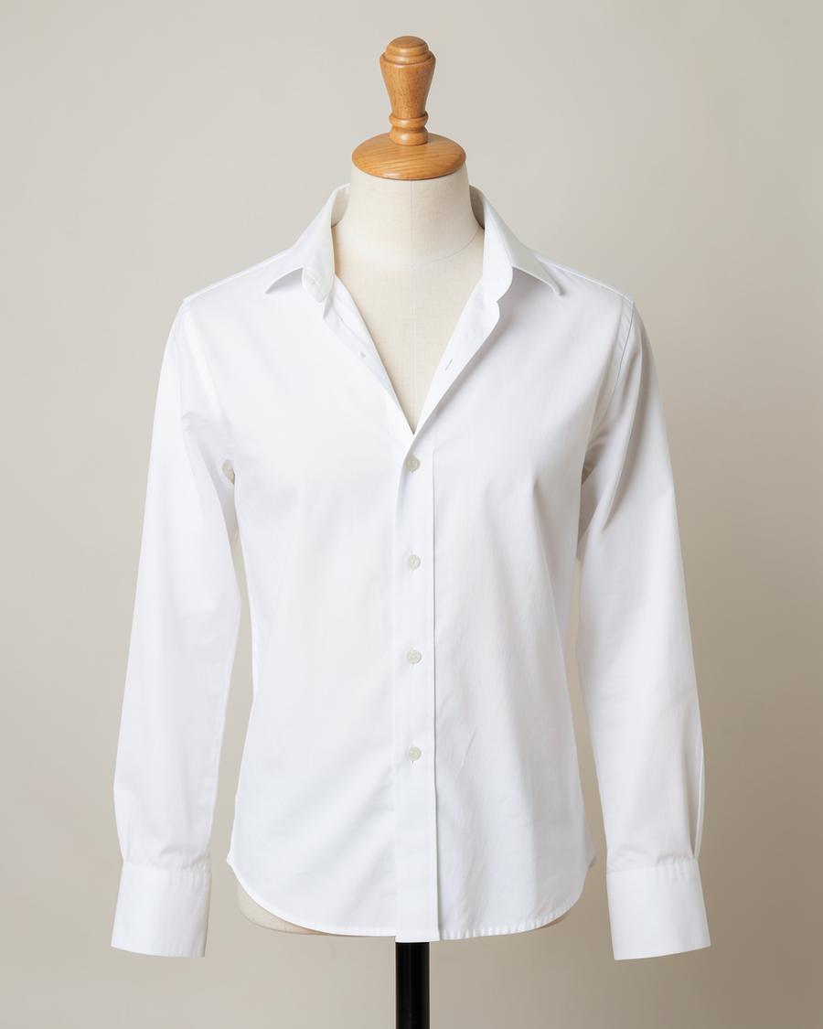 The White Cotton Shirt — Giza cotton · spread collar