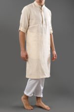 Linea – Chinese Collar Kurta with Cuff Flap - Image 11