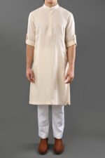 Linea – Chinese Collar Kurta with Cuff Flap - Image 13